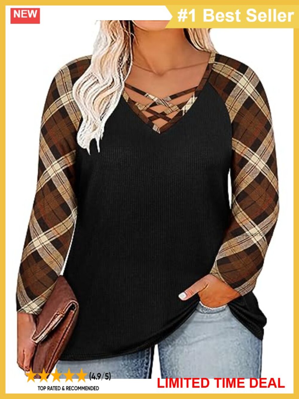 Plus Size Floral V Neck Long Sleeve Tunic Blouse Pullover Top